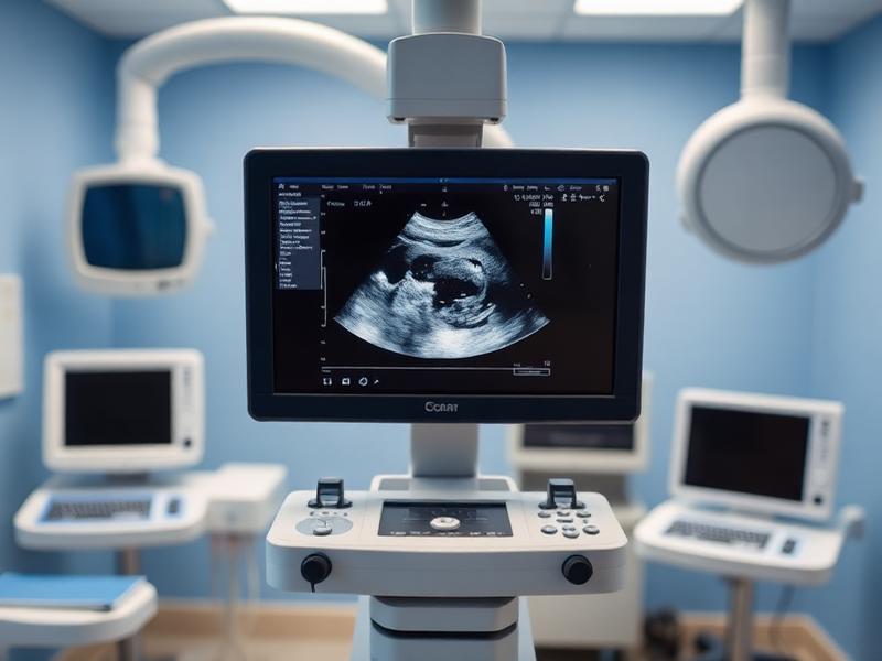 Ultrasound scan in progress